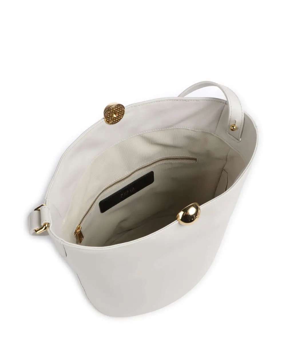 Borsa A Spalla Furla Sfera Marshmallow Interno In Tessuto E Taschino Con Zip 8050597620817
