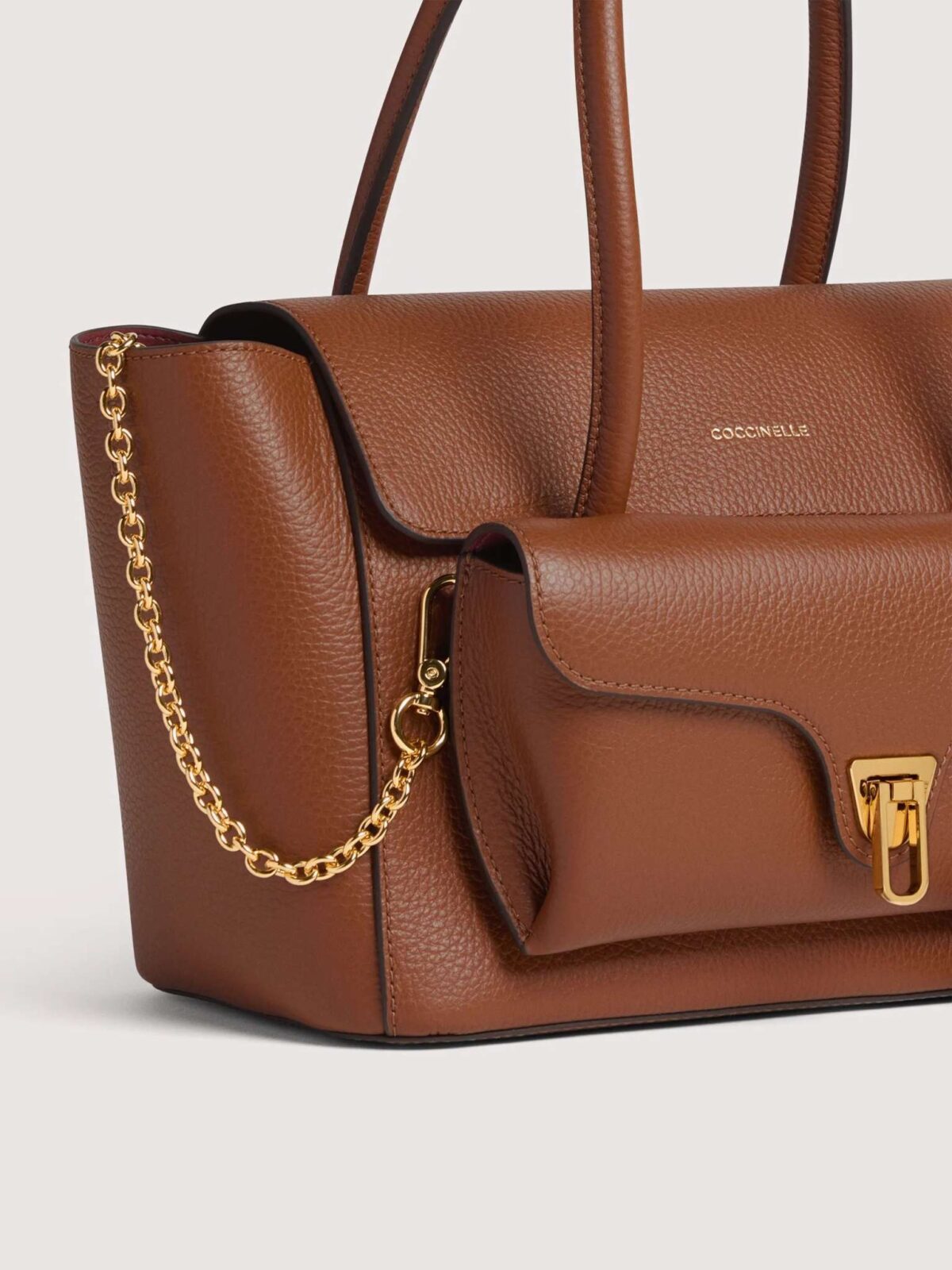 Borsa Double Beat Coccinelle Cognac Dettagli 8059978707062 scaled 1