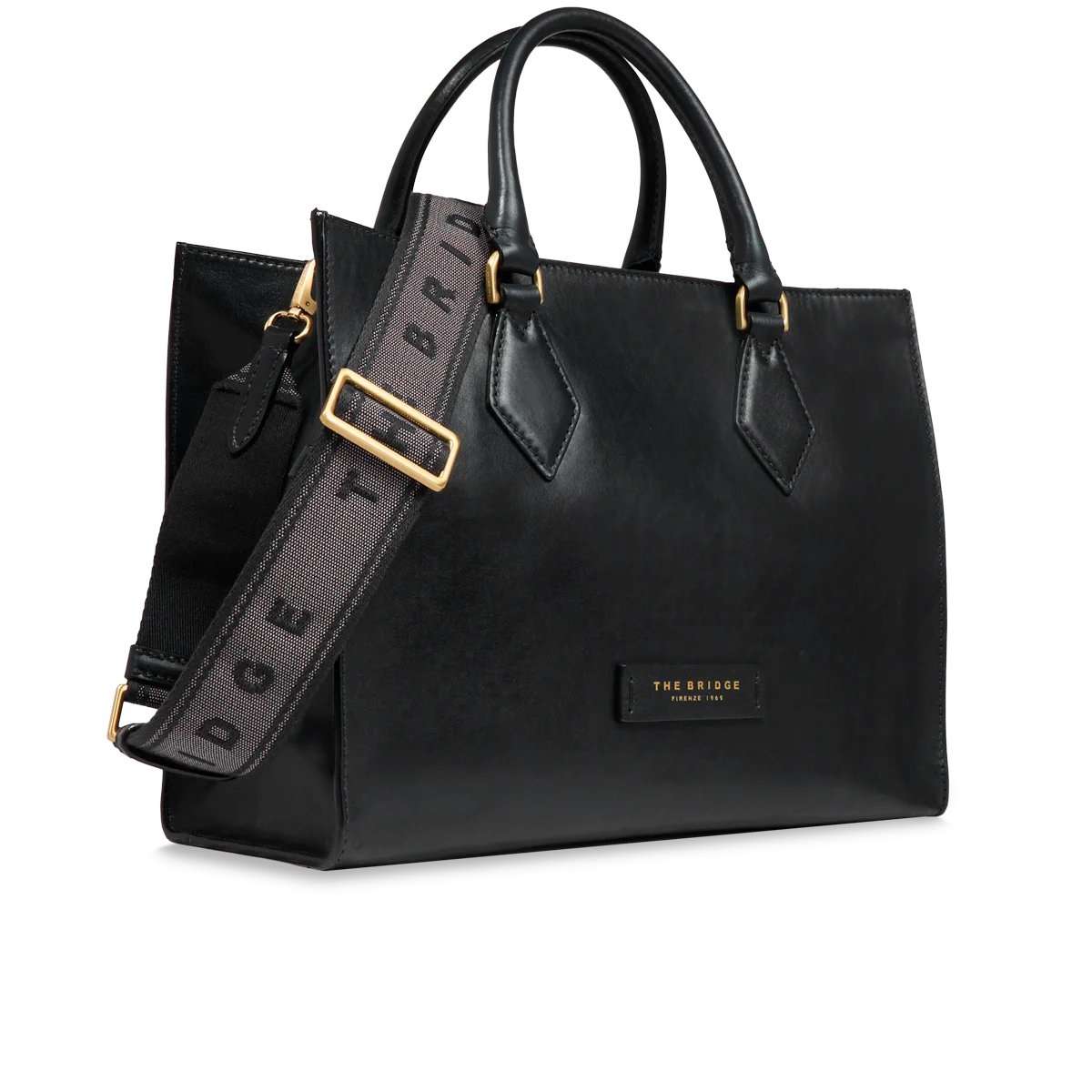 Borsa Ida The Bridge Nero Dettagli Frontali E Tracolla 10150130
