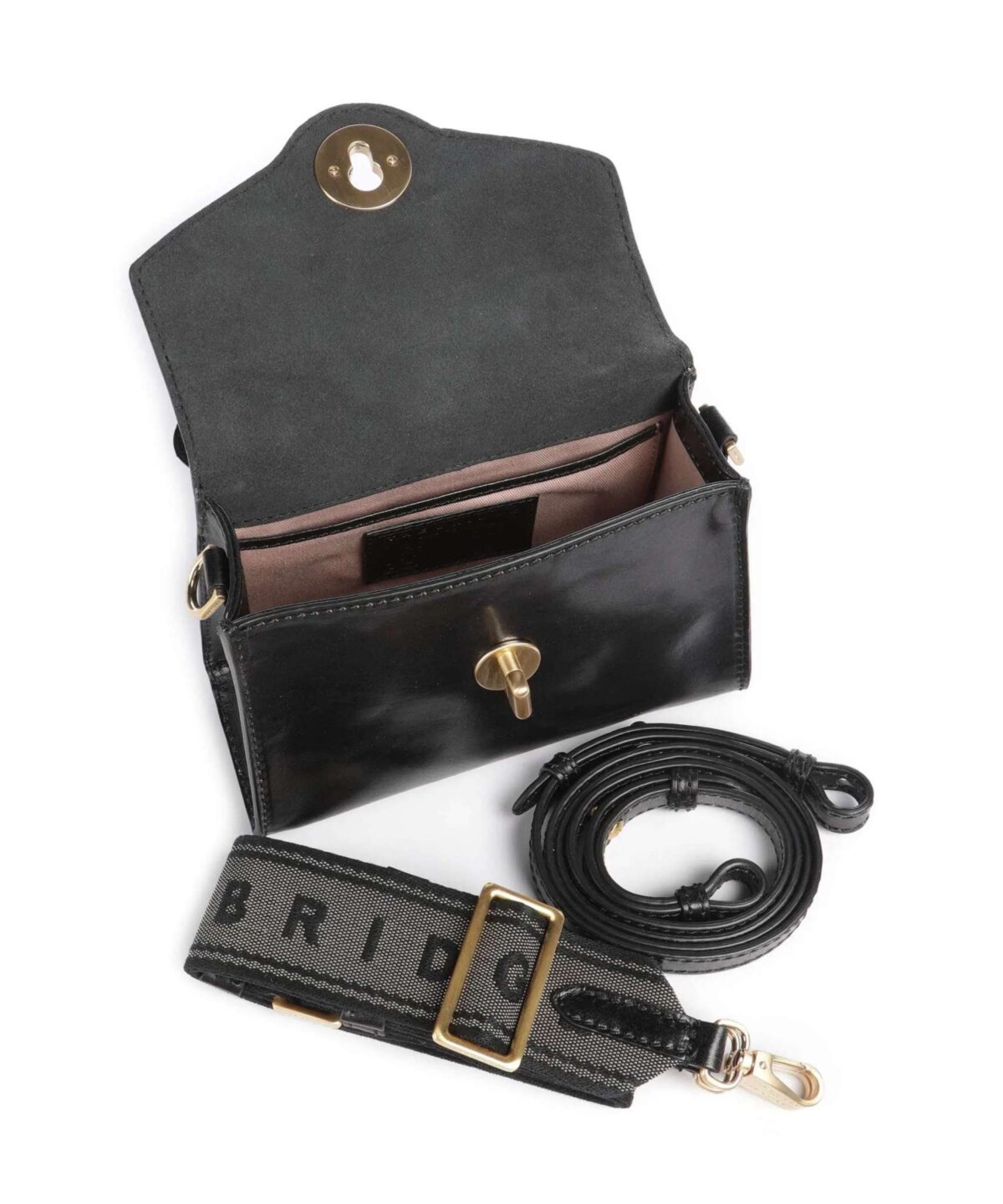 Borsa Irene The Bridge Nero Interno E Doppia Tracolla 52050130 scaled 1