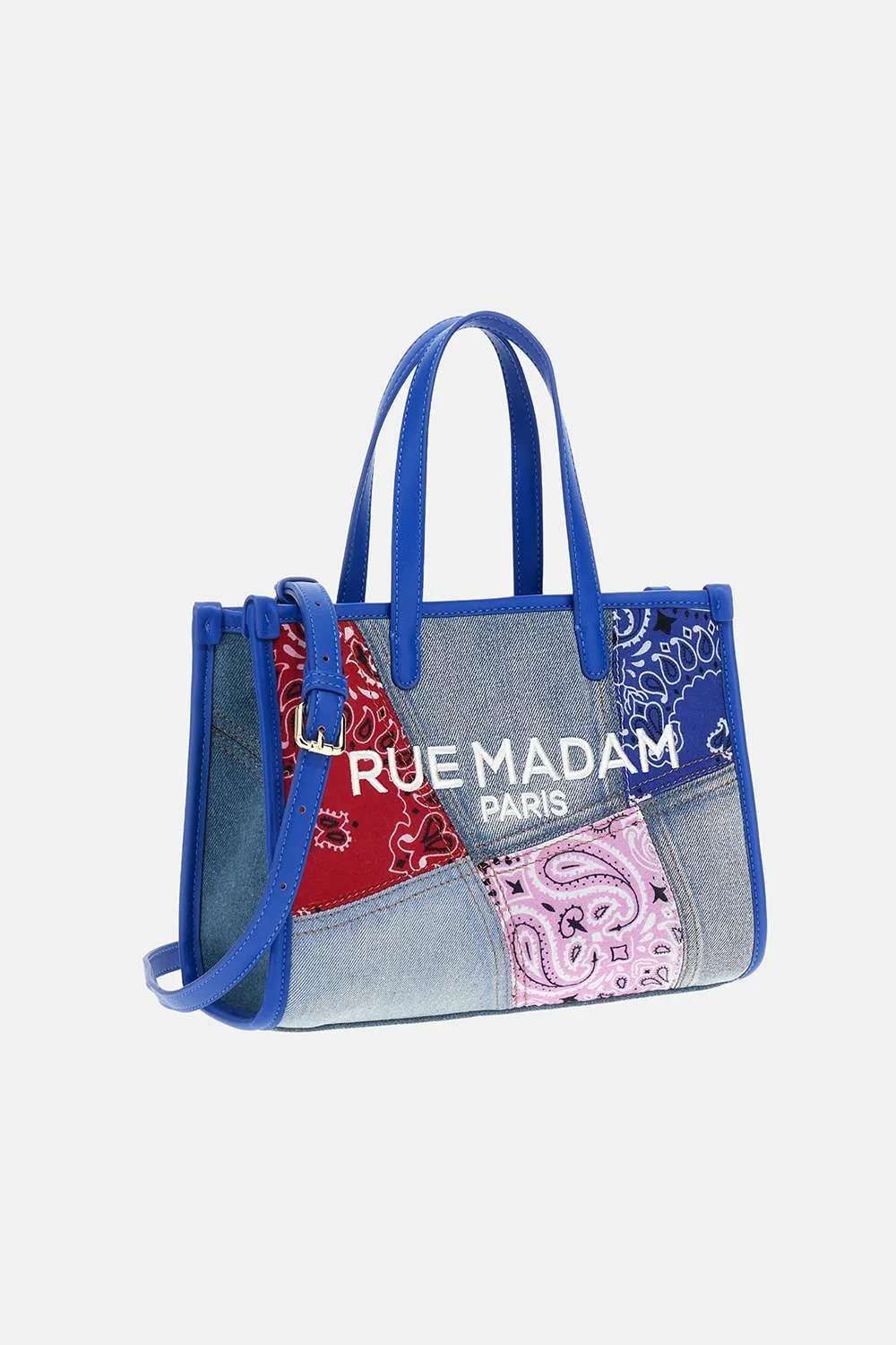 Borsa Paisley Mini Rue Madam Denim Blue Dettagli 1552B