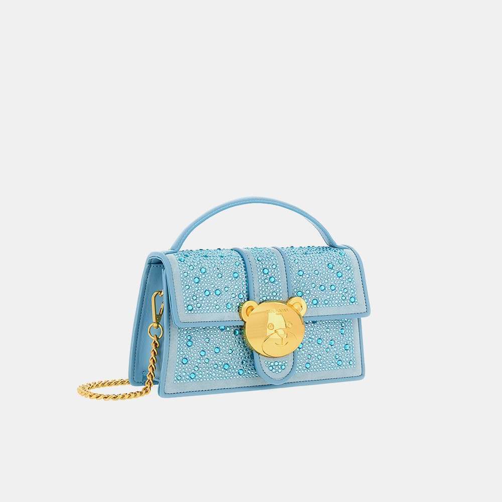 Borsa Teddy Crystal Rue Madame Azzurro 1422 2