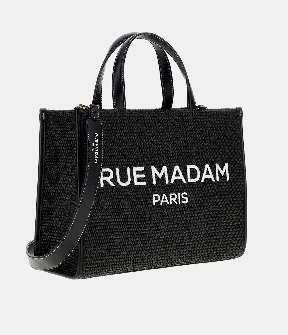 Borsa The Summer Tote Rue Madame Nero Tracolla Con Logo 1376