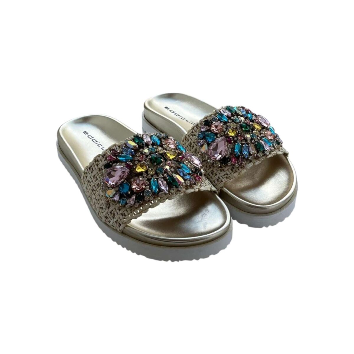 Ciabatte Eddicuomo Naturale Dettaglio Fascia FU37649
