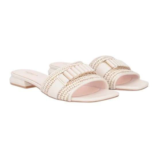 Ciabatte Nancy Tosca Blu Avorio Dettaglio Fascia 2529S295A