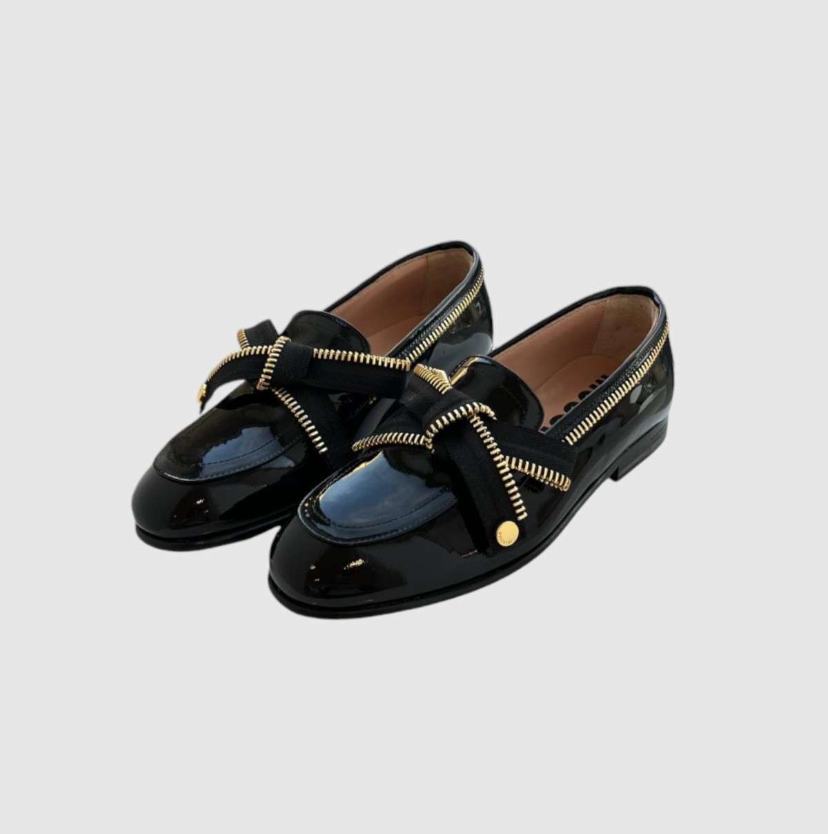 Mocassino Bow Zip Moschino 1 Mocassino Bow Zip Moschino Nero 10482C000 2