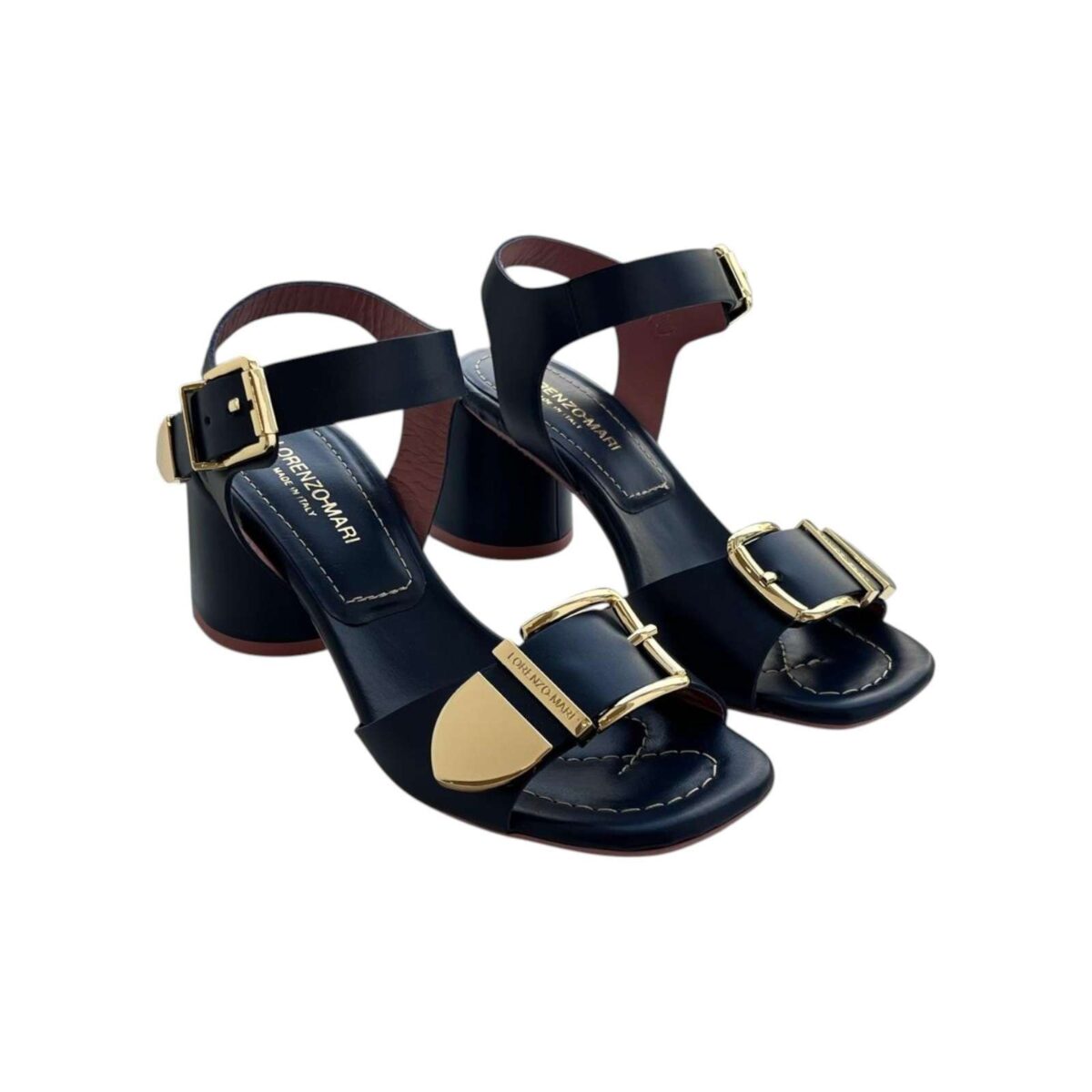 Sandali Fresia5 Lorenzo Mari Blu Dettaglio Fibbia FRESIA05B