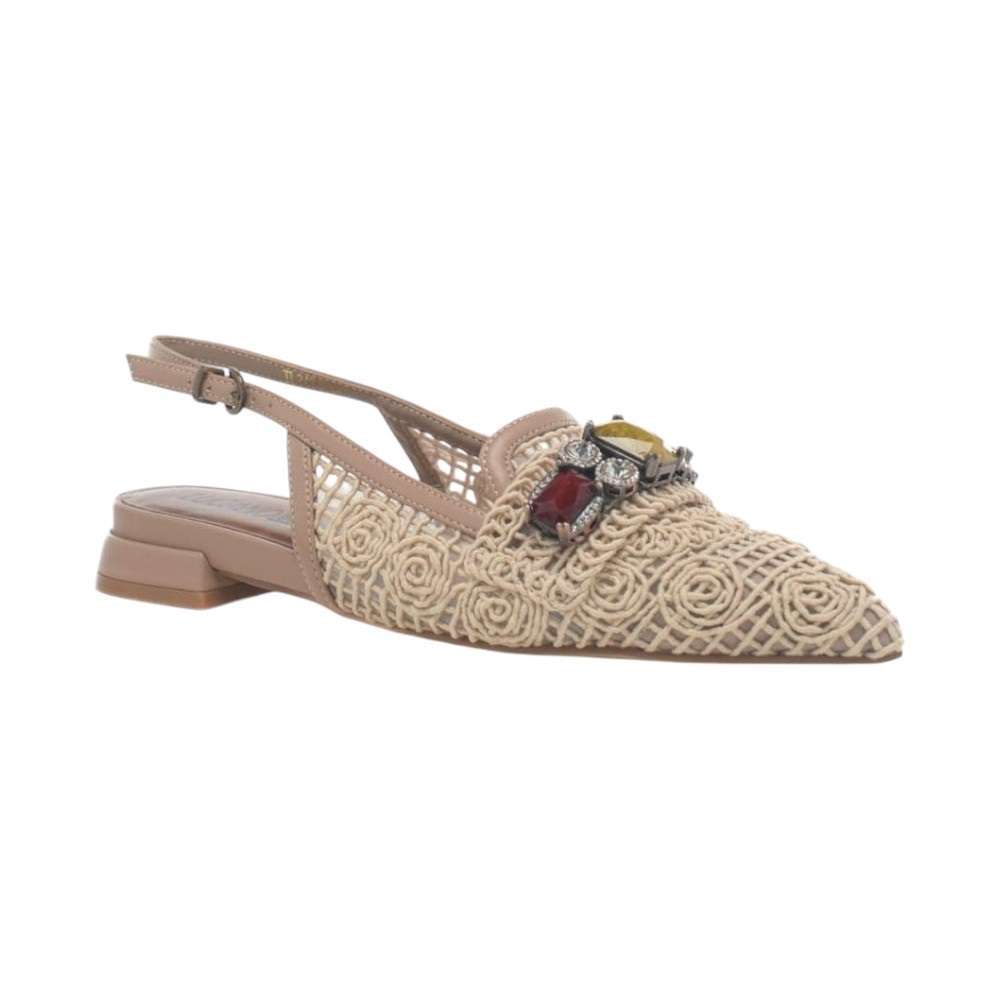 Slingback Luciano Barachini Cipria Pietre E Ricamo TL246C
