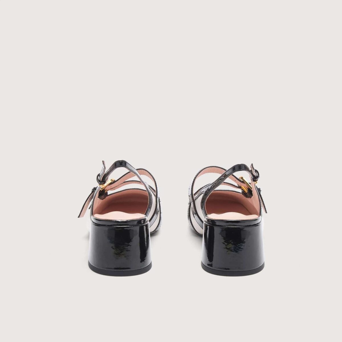 Slingback Maia Coccinelle Bianco Nero Tacco S5E210201 scaled 1