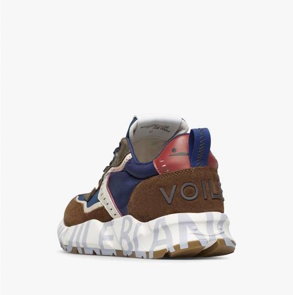Sneakers Club01 Voile Blanche Multicolor Retro 3D74