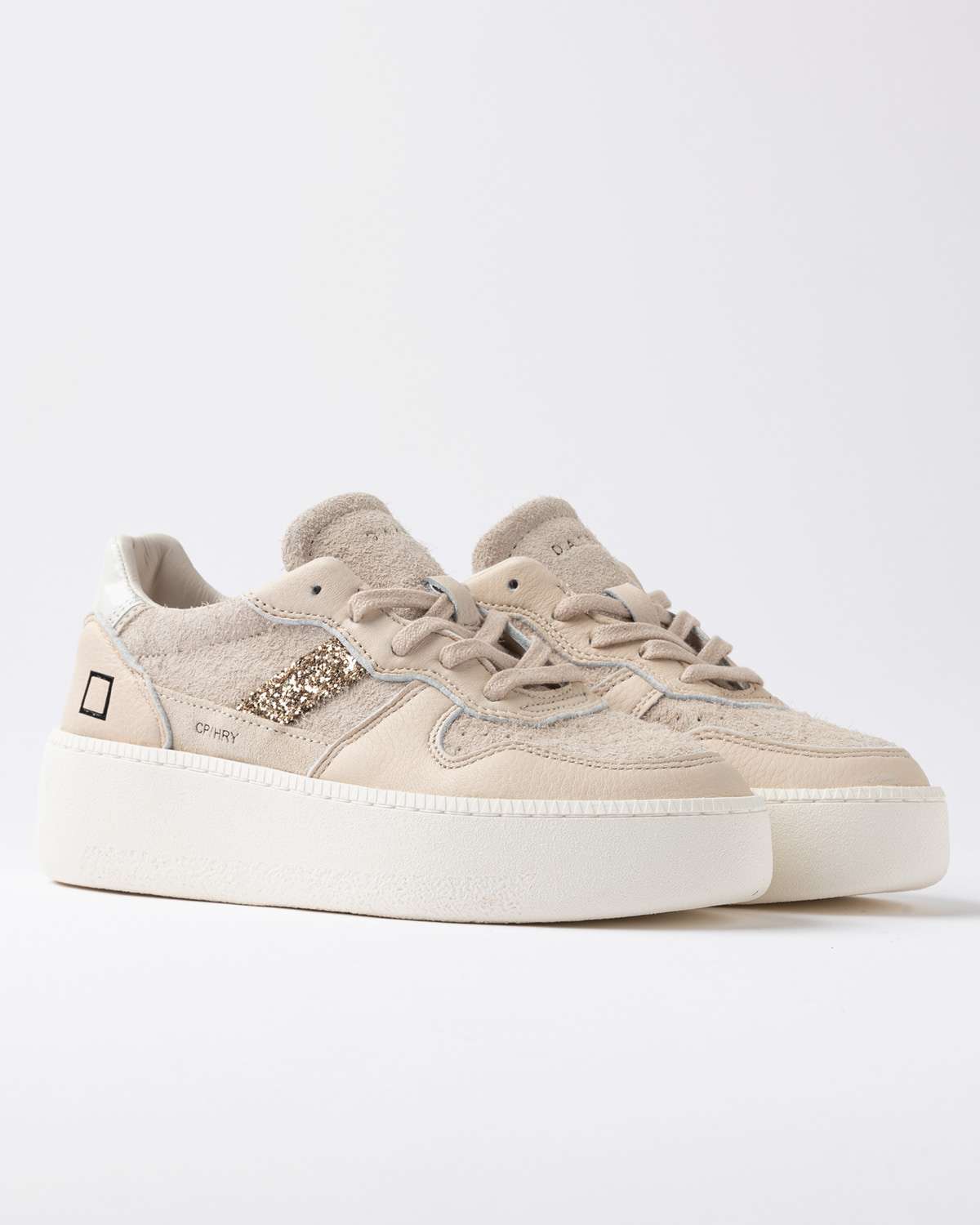 Sneakers Court Platform D.A.T.E. 1 Sneakers Court Platform D.A.T.E. Beige Dettagli Laterali 431CPHABI