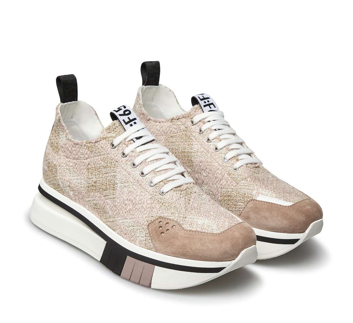 Sneakers F65 Rosa Lacci A Contrasto Linguetta Con Logo FD8116
