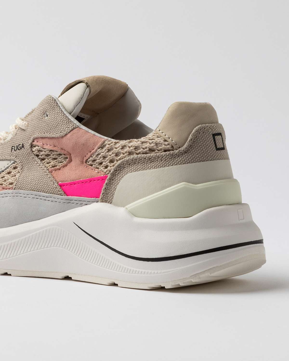 Sneakers Fuga Net D.A.T.E. 2 Sneakers Fuga Net D.A.T.E. Taupe Tallone In Pelle 421FGETTA