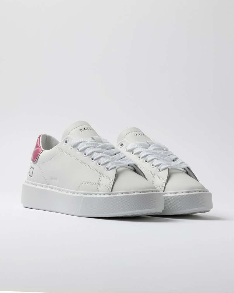 Sneakers Sfera D.A.T.E. 1 Sneakers Sfera D.A.T.E White Pink Dettagli Frontali Logo sulla Patta 421SFCAWP
