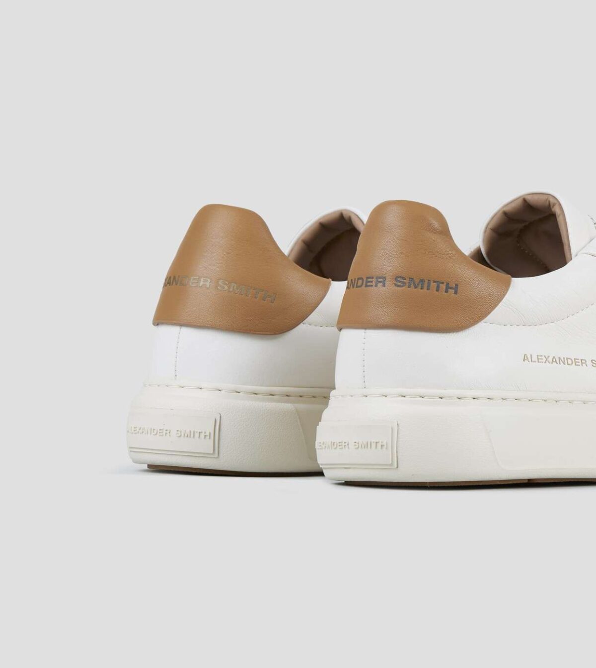 Sneakers Soho Man Alexander Smith White Mustard Tallone Bicolore Con Logo Inciso OM3663WMR