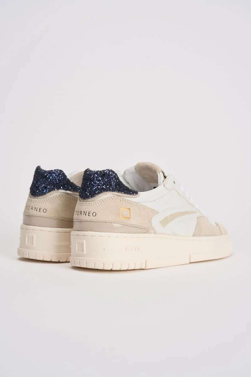 Sneakers Torneo D.A.T.E. Bianco Blu Retro 431TPVCWL