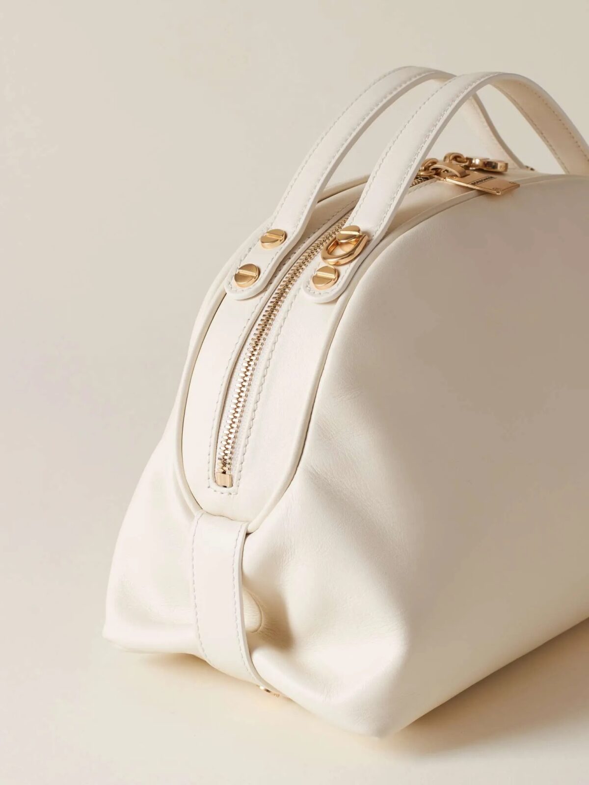 Bauletto Small Borbonese In Pelle White Cotton Dettagli 290202927 scaled 1