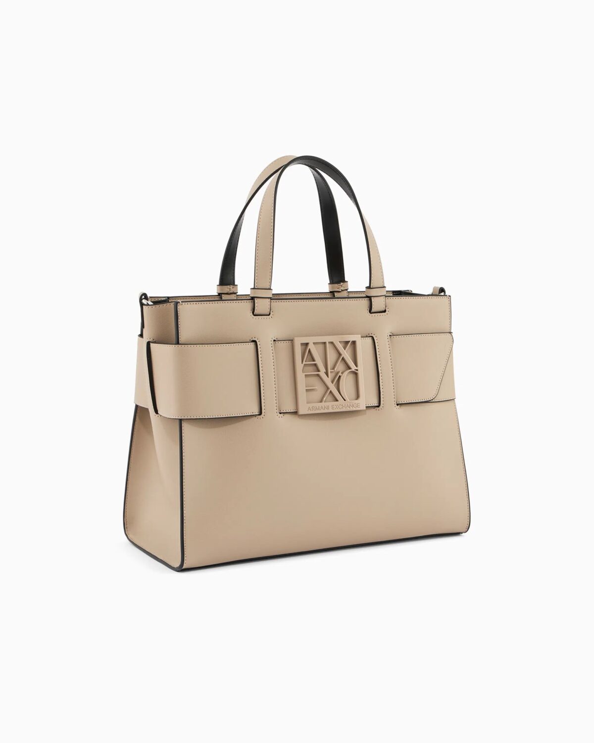 Borsa Armani Exchange A Mano Beige Dettagli Laterali 2689U6223 scaled 1