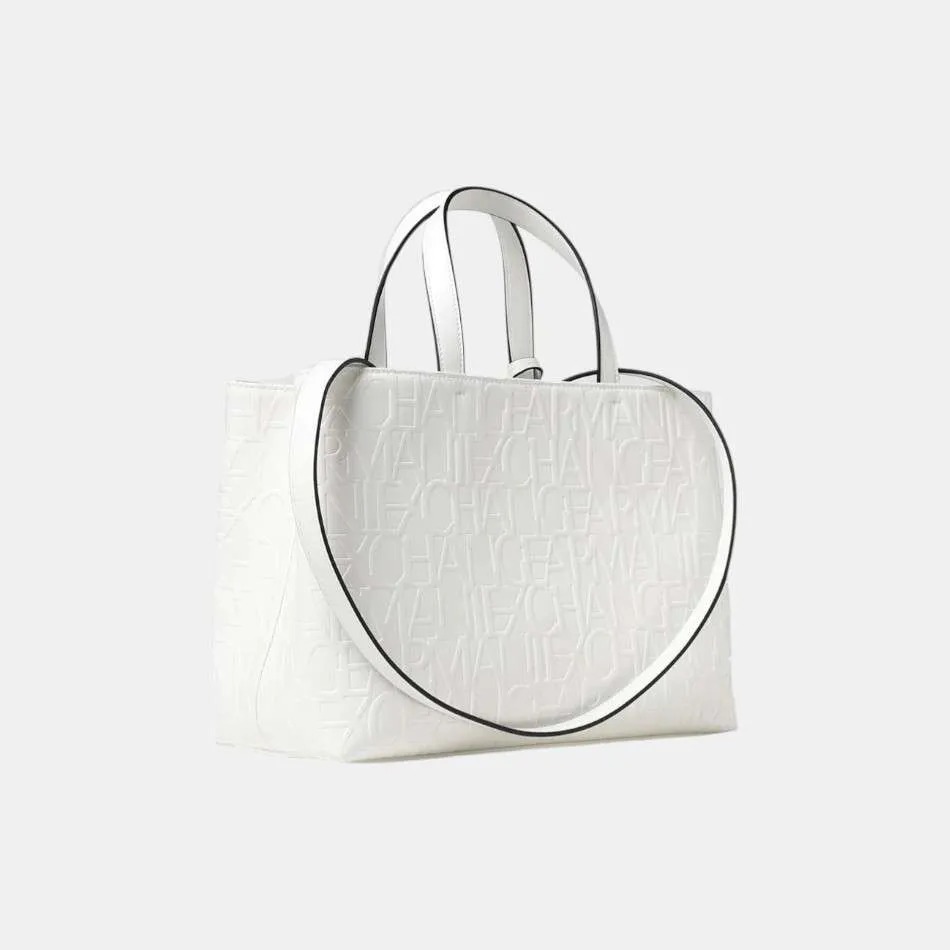 Borsa Armani Exchange A Mano Bianco Retro 1222U0011