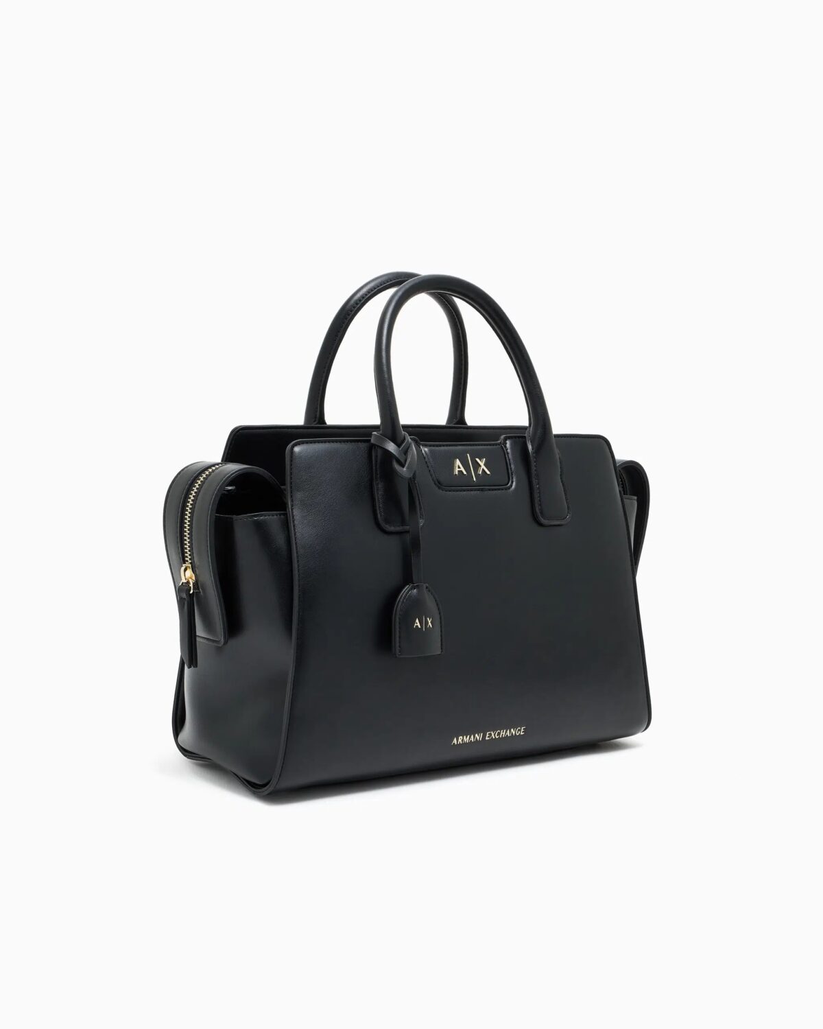 Borsa Armani Exchange A Mano Nero Dettagli Laterali 2158UC001