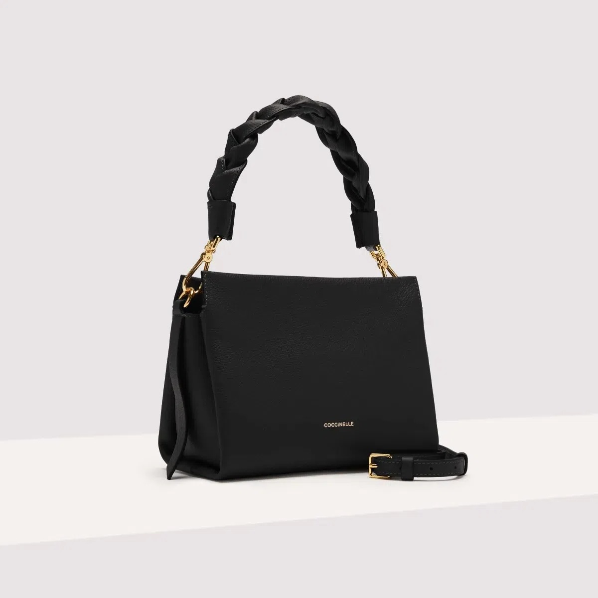 Borsa Boheme Small Coccinelle In Pelle Nero Dettagli Laterali 8059978746313