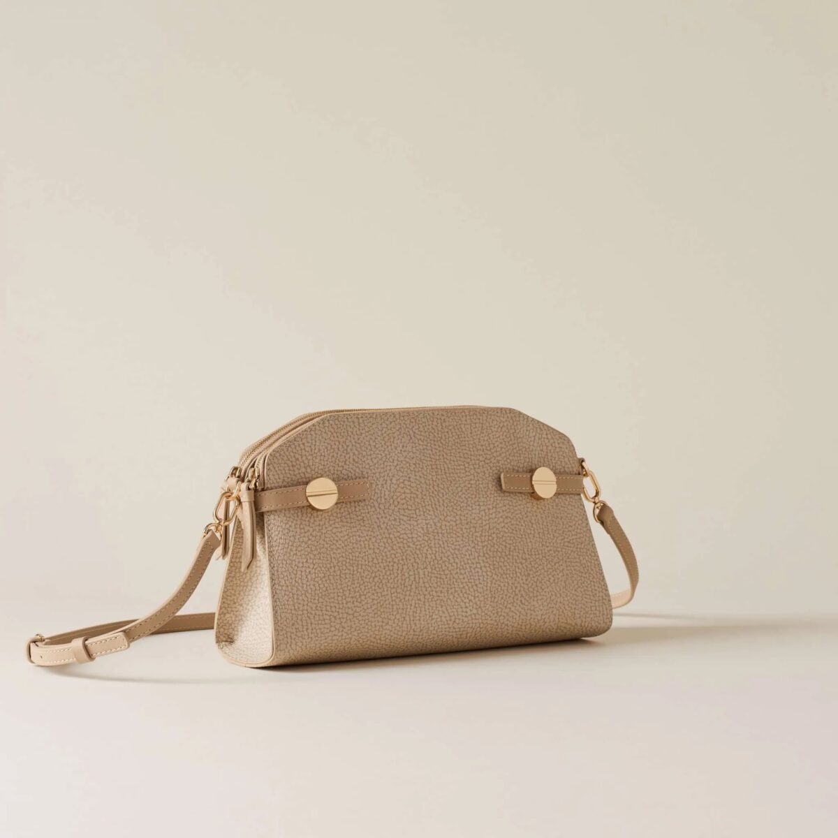 Borsa Borbonese A Tracolla In Tessuto Op Sabbia Dettagli Laterali 510193C75 scaled 1