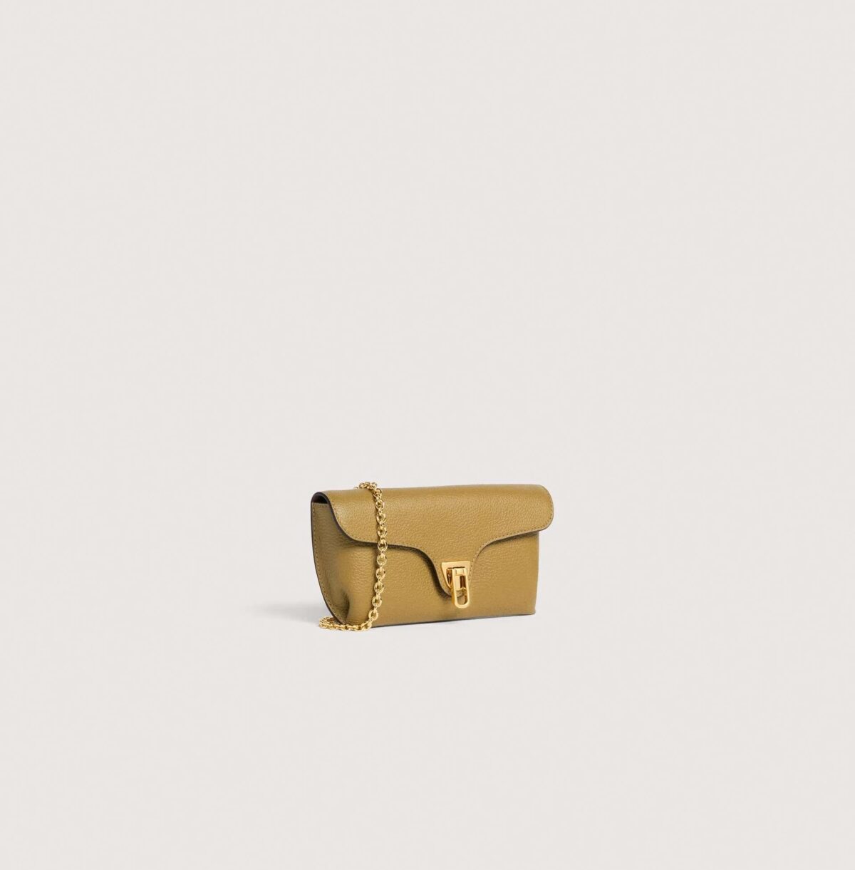 Borsa Double Beat Coccinelle In Pelle Martellata Seagrass Pochette 8059978756145