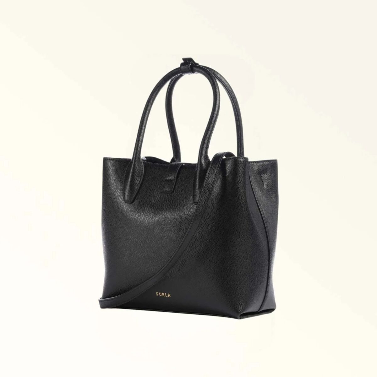 Borsa Furla Goccia 2 Borsa Furla Goccia In Pelle Saffiano Nero Retro 8050597778945