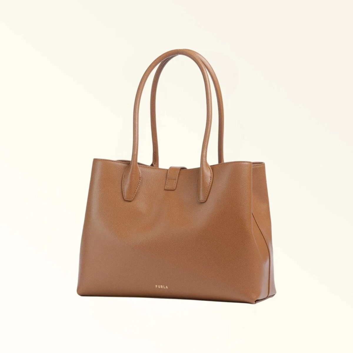 Borsa Furla Goccia In Pelle Saffiano Tabacco Retro 8050597779058