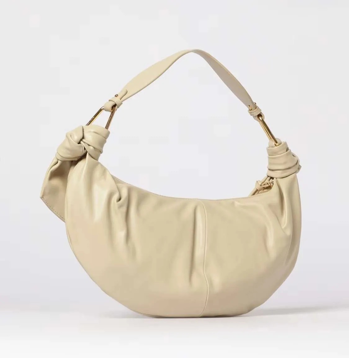 Borsa Furoshiki Coccinelle In Pelle Liscia Sandshell Retro 8059978802217