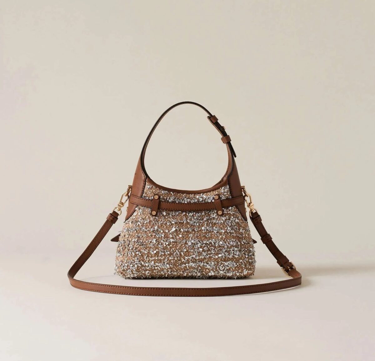 Borsa Halo Borbonese 2 Borsa Halo Borbonese Lurex Nude Retro 710375A17