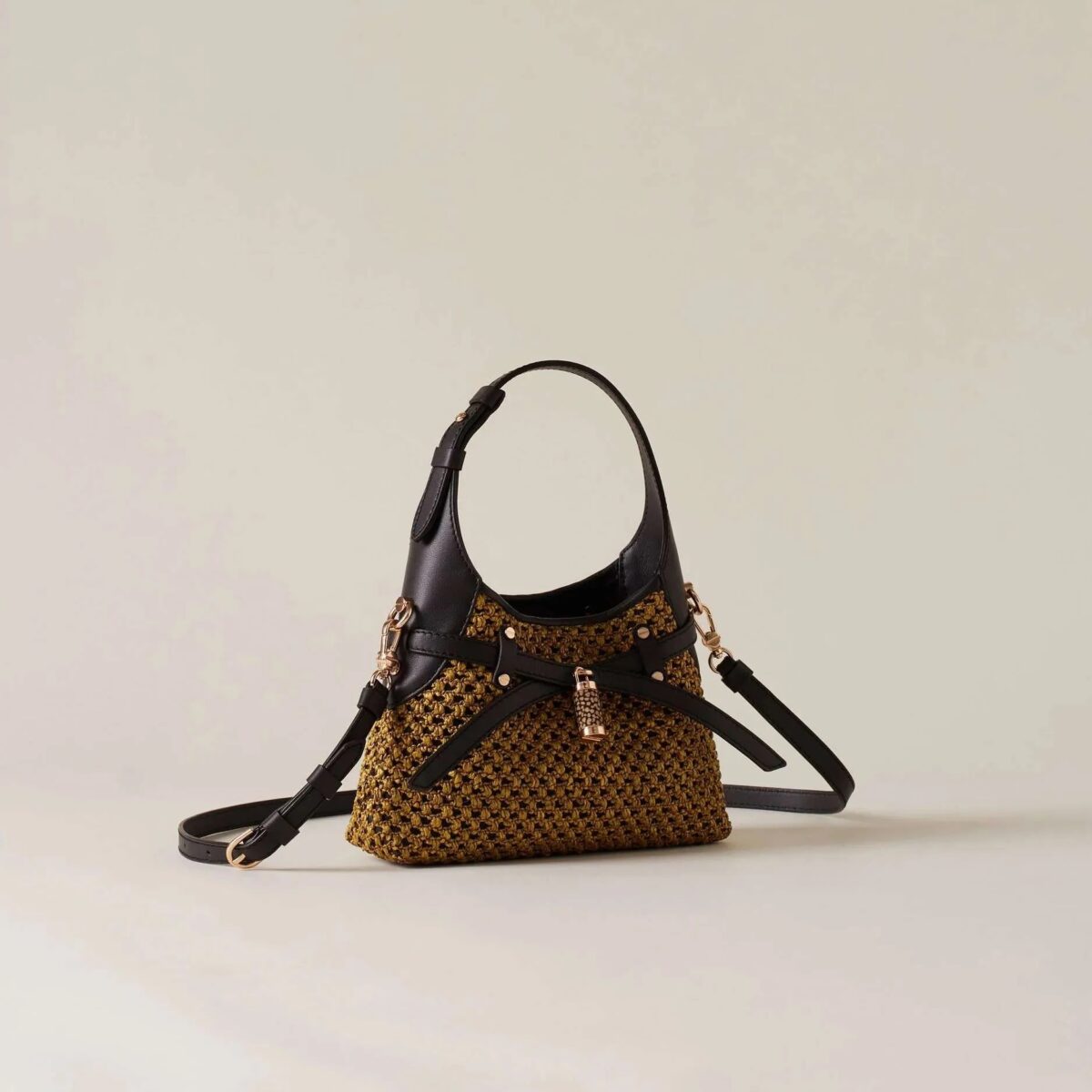 Borsa Halo Borbonese Mustard Dettagli 710379W26