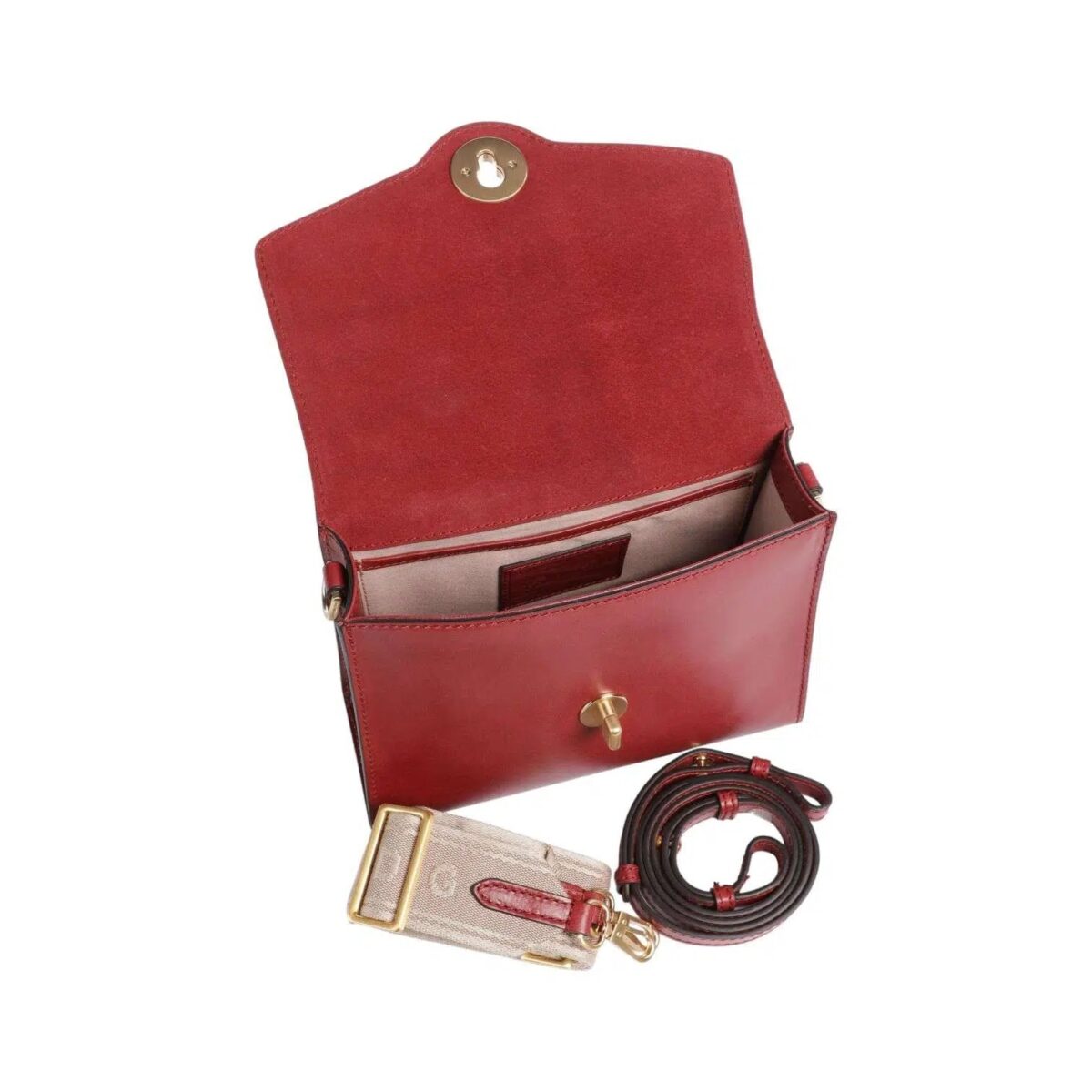 Borsa Irene The Bridge A Tracolla In Pelle Mattone Interno E Tracolle 52060100D