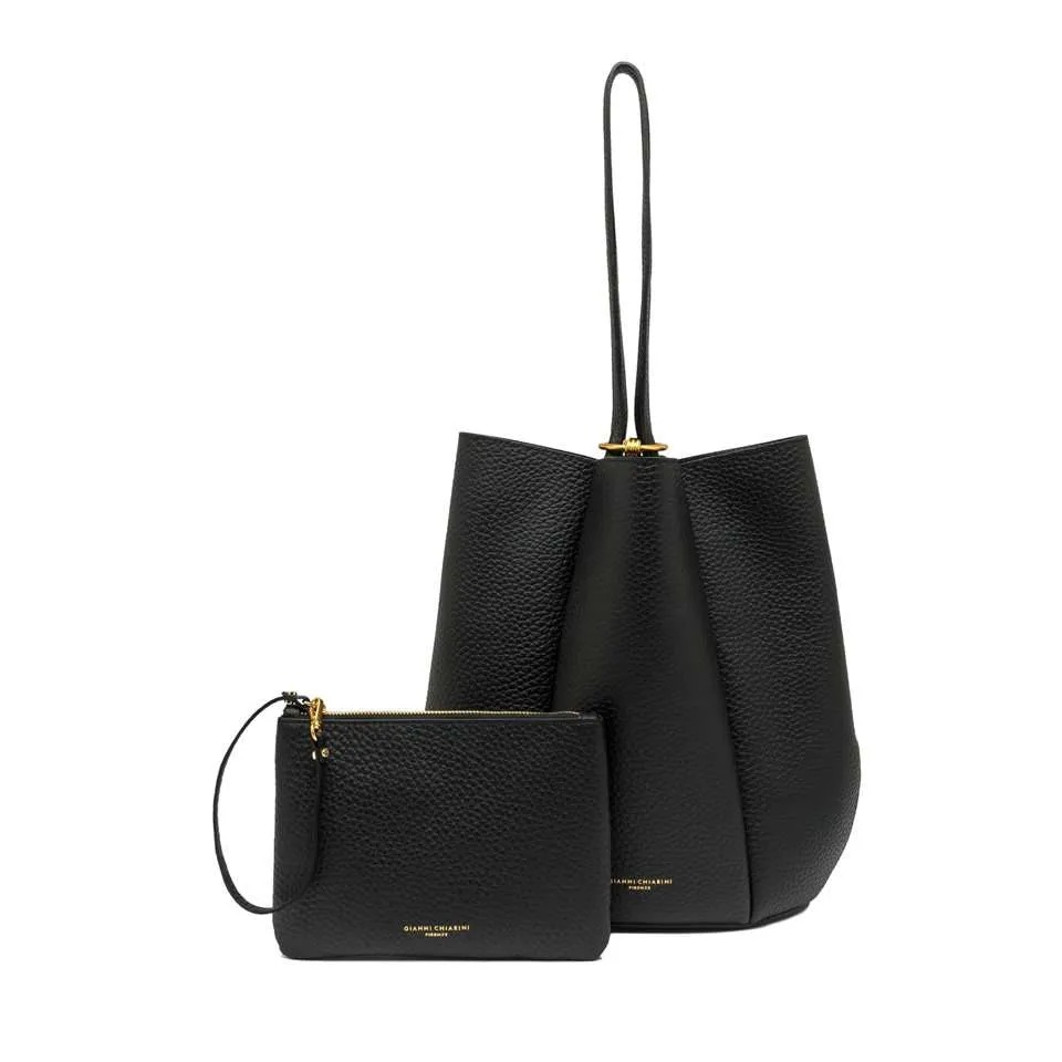 Borsa Lily Gianni Chiarini In Pelle Nero Pochette 8057145795720