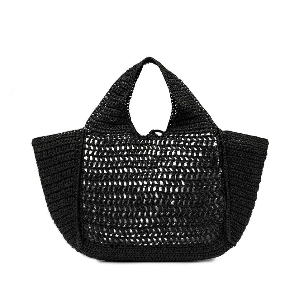 Borsa Nefeli Gianni Chiarini In Rafia Nero Retro 8057145793696