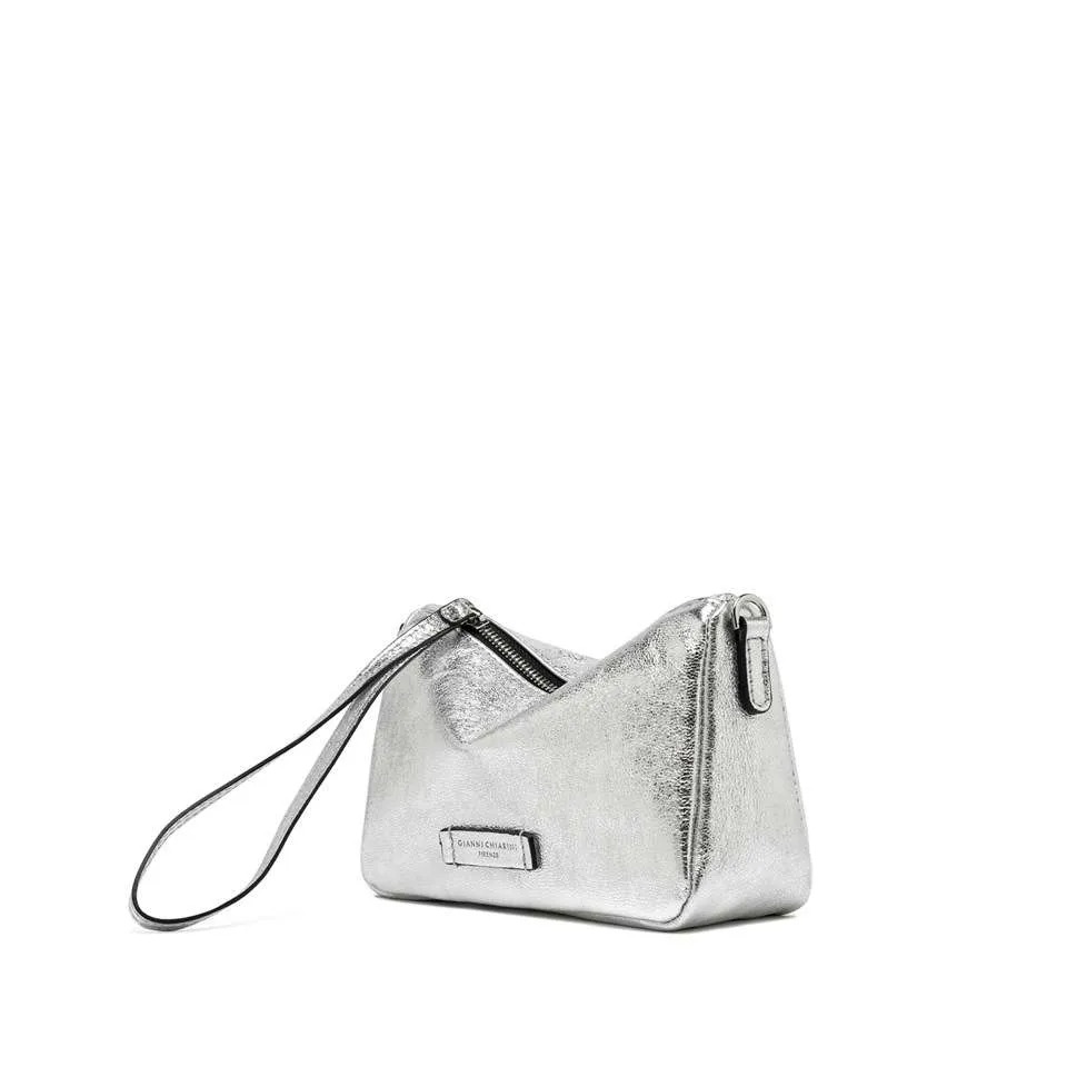Borsa Nora Pouch Gianni Chiarini Argento Dettagli 8057145796918