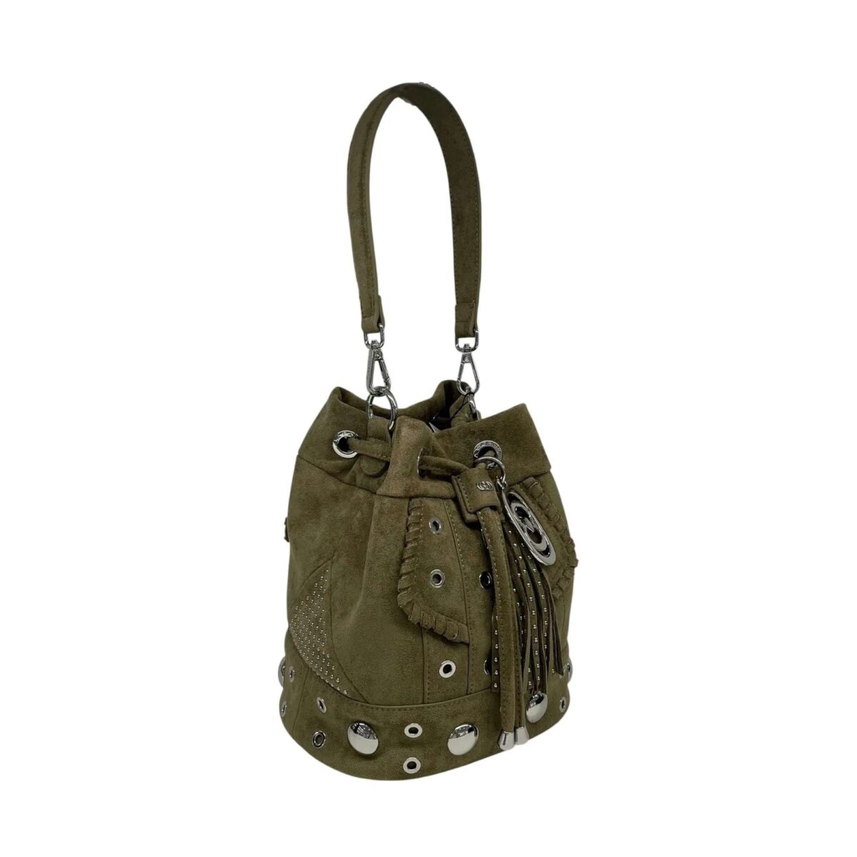 Secchiello Ethnic La Carrie 1 Secchiello Ethnic La Carrie Olive Dettagli Laterali 52PEM176O