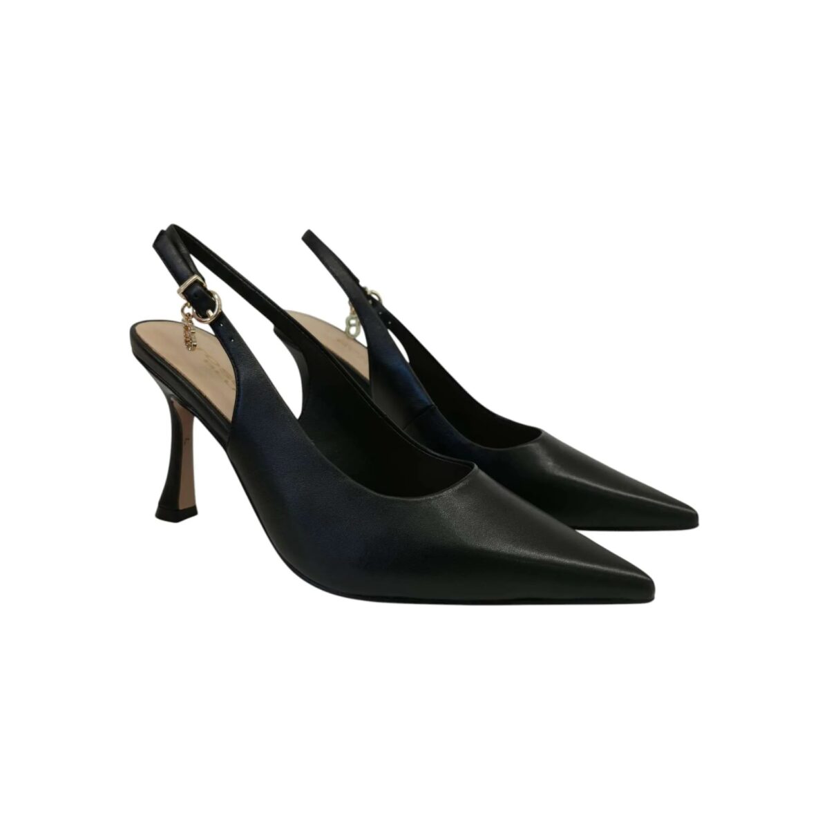 Slingback Dubai Tosca Blu 1 Slingback Dubai Tosca Blu In Pelle Nero Dettagli 2617S176N