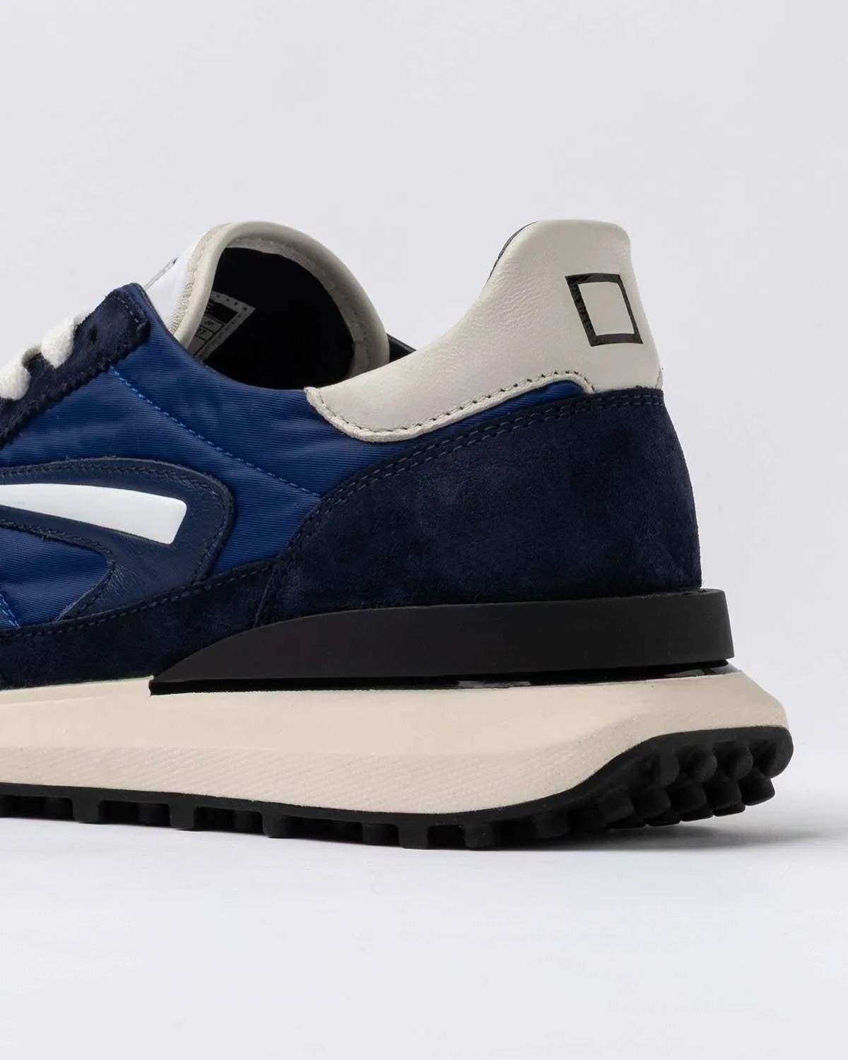 Sneakers Athleta D.A.T.E. Uomo In Tessuto E Camoscio Blue Retro 441ATNYBL