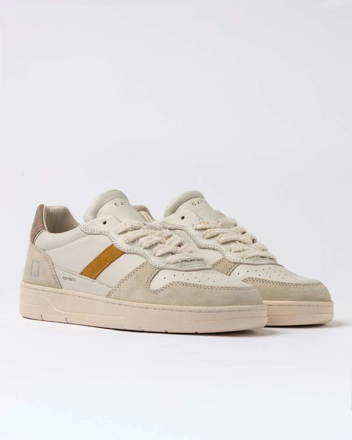 Sneakers Court 2.0 D.A.T.E. Uomo In Pelle E Suede Dettagli Frontali 441C2VCIV