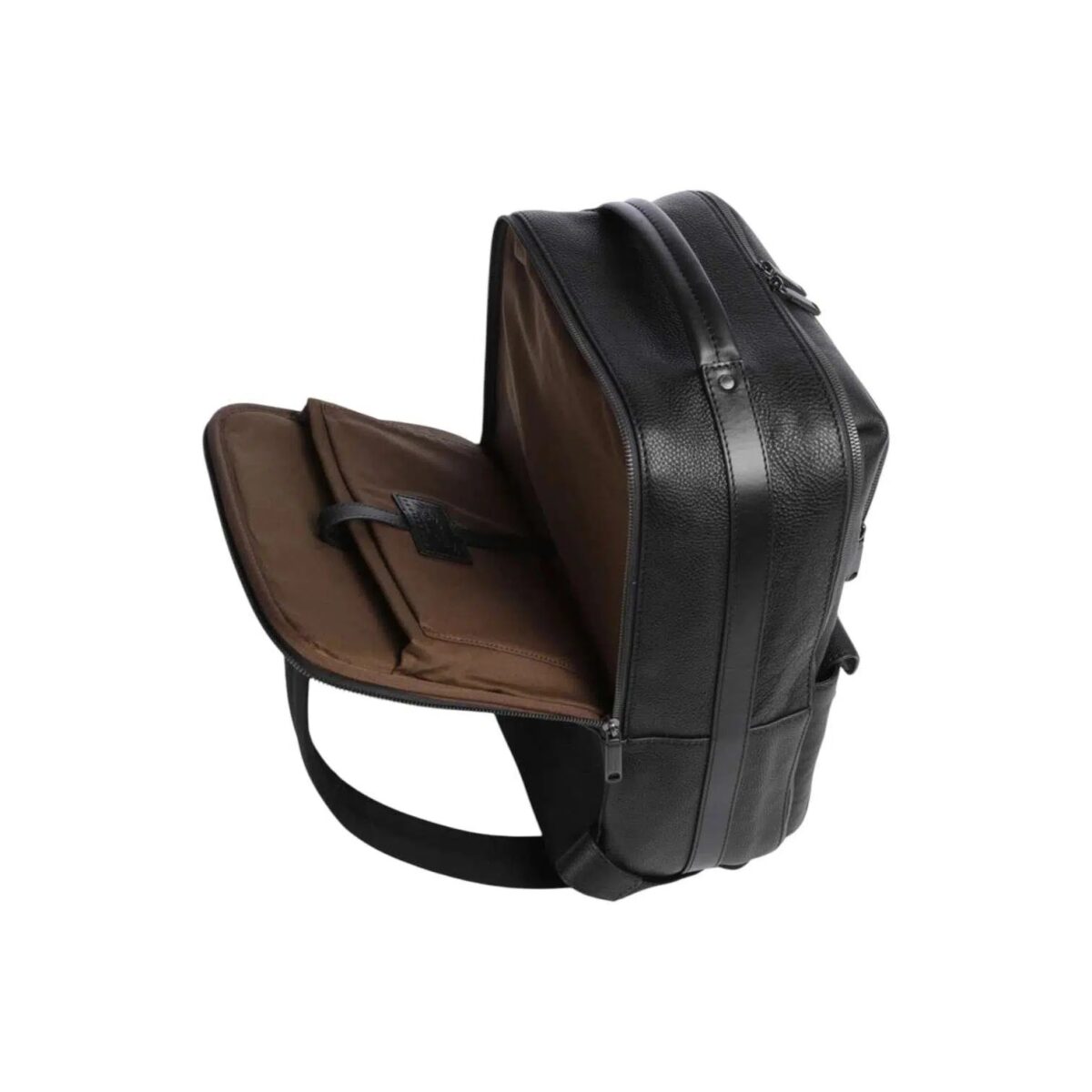 Zaino Ludovico The Bridge In Pelle Martellata Nero Interno Retro 63126LZ7R